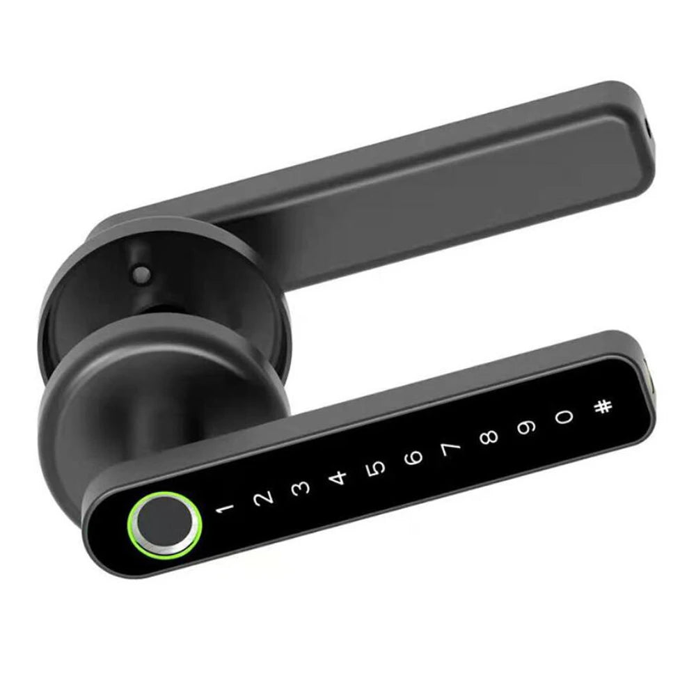 Tuya/TTLOCK Fingerprint Electronic Door Lock Smart Bluetooth Password Handle Lock APP Unlock Keyless Entry Support iOS/Android Vue