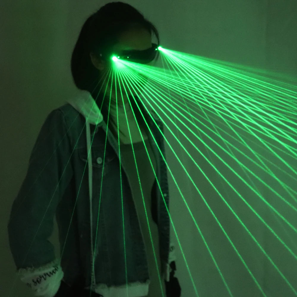 Green Red Blue Laser Glasses LED Lazer Light Dancing Stage Show DJ Club Party Laserman Show Gloves Multi Beams Vue
