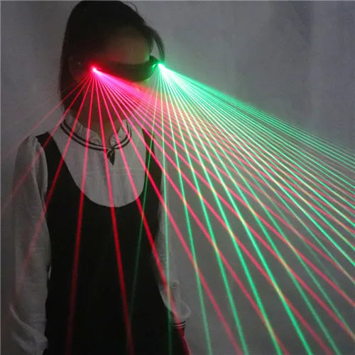 Green Red Blue Laser Glasses LED Lazer Light Dancing Stage Show DJ Club Party Laserman Show Gloves Multi Beams Vue Red and Green
